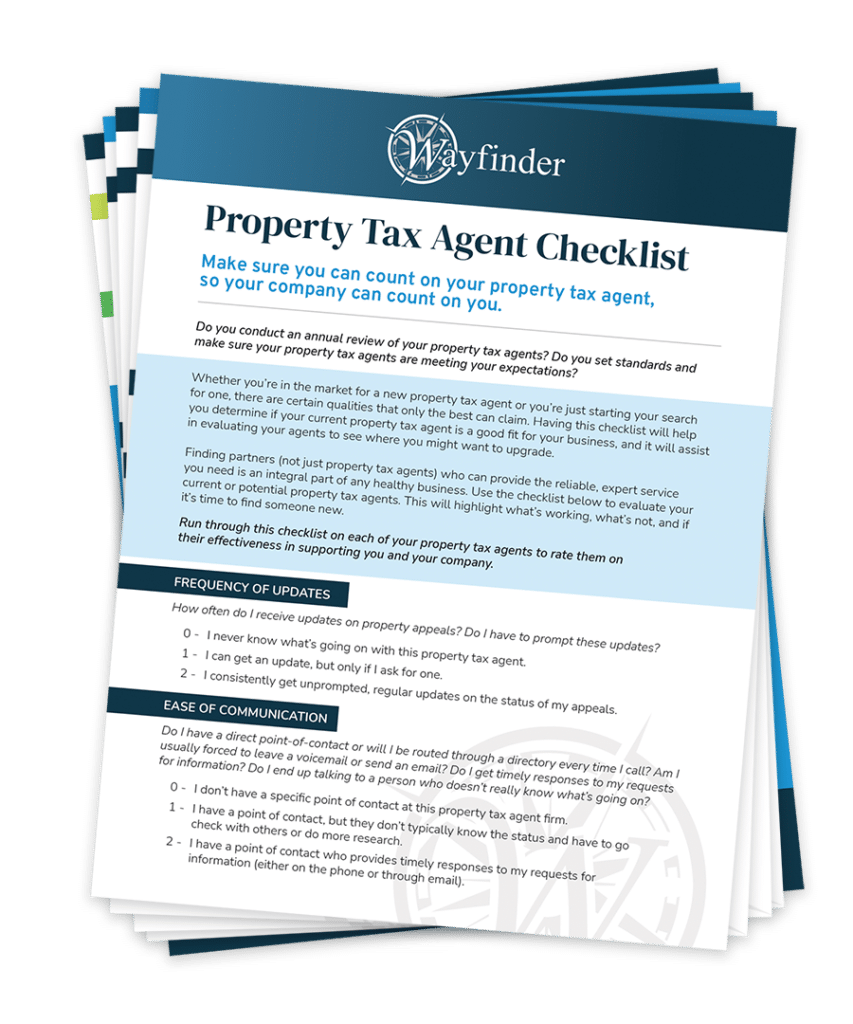 Property tax agent checklist